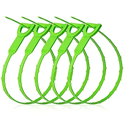 Expired:&nbsp;5 Pack 20 Inch Hair Drain Clog Remover (Green)