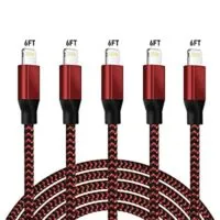 Expired:&nbsp;5 Pack iPhone Charger , 6FT Mfi Certified Nylon Braided Lightning Cables