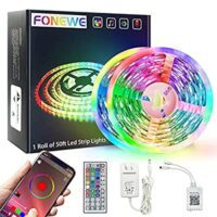 Expired: 50FT LED RGB Strip Light 5050 with Remote control, Music Sync, App Control