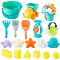 Expired: Beach Toys, Sand Toys Set Including Sand Water Wheel, Bucket, Shovels, Sifter, Molds, Rakes and Shovels