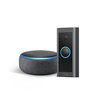 Ring Video Doorbell Wired bundle with Echo Dot (Gen 3) – Charcoal - $44.99 ($99.98)