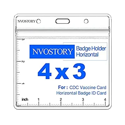 Expired:&nbsp;6 Pack  CDC Vaccine Card Protector Waterproof 4×3 in