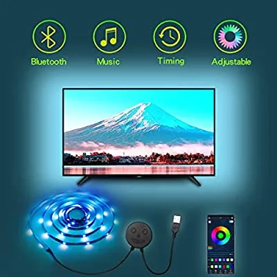 Expired: 6.56ft TV LED Lights USB Powered Backlight Sync with Music Bluetooth APP