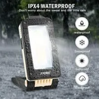 Expired: Fyore LED Work Light Rechargeable COB Inspection Lamp Magnetic Work Light,Magnetic Base & Hanging Hook, 4 Lighting Modes, Job Site Lighting for Car Repairing, Camping, Backpacking,Hunting