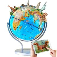 Expired: 720°Rotation Augmented Reality Interactive Globe 8 Inchs for Kids