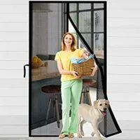 Expired:&nbsp;ACMETOP Magnetic Mesh Screen Door with handy hasps 38″ x 83″