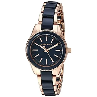 Anne Klein Women’s Rose Gold-Tone and Navy Blue Resin Bracelet Watch - $19.50 ($65.00)