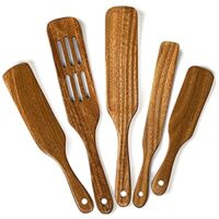 Expired: Acacia Spurtle Non-Stick Wooden Cooking Utensils Spatula Set