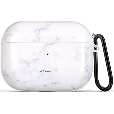 75% off - Expired: Airpods pro Case Cover, Premium Soft TPU Protective Cover Waterproof Front LED Visible(White Marble)