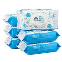 6 Pack Mama Bear 99% Water Baby Wipes, Hypoallergenic, Fragrance Free,72 Ct