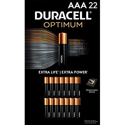 22 Count – Duracell Optimum AAA Batteries - $10.72 ($22.00)