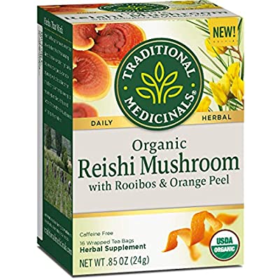6 Pack – Traditional Medicinals Organic Reishi Mushroom with Rooibos & Orange Peel Tea (96 ct )