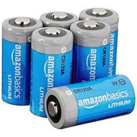 Amazon Basics 6-Pack Lithium CR123a 3 Volt Battery, 10-Year Shelf Life