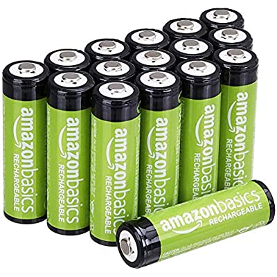 16 Pack Amazon Basics AA Performance 2,000 mAh Rechargeable Batteries, Pre-Charged,