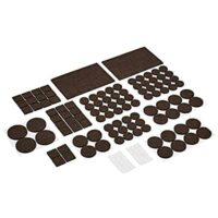 136 pcs – Amazon Basics Felt Furniture Pads, Brown and Transparent