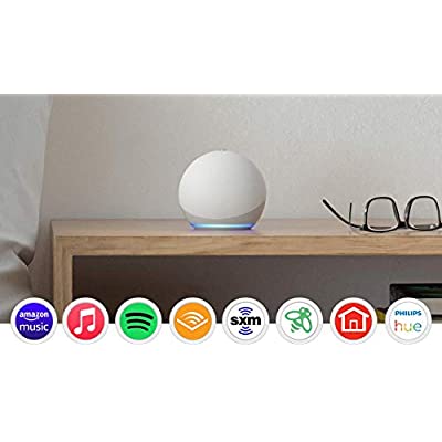 All-new Echo Dot (4th Gen) | Smart speaker with Alexa | Glacier White - $24.99 ($49.99)