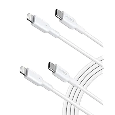 Expired:&nbsp;2-Pack Anker USB C to Lightning Cable 6ft, Apple MFi Certified