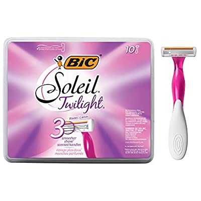 10 Ct – BIC Soleil Smooth Scented Women’s Disposable Razor, Triple Blade