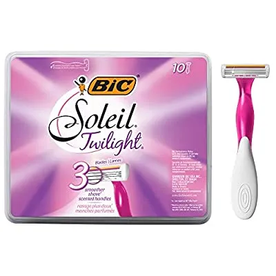10 Ct – BIC Soleil Smooth Scented Women’s Disposable Razor, Triple Blade