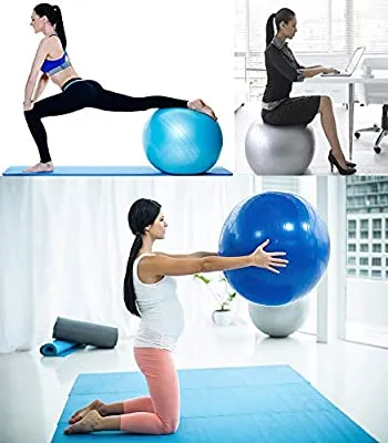 BalanceFrom Anti-Burst and Slip Resistant Ball for Exercise, Yoga with Quick Pump