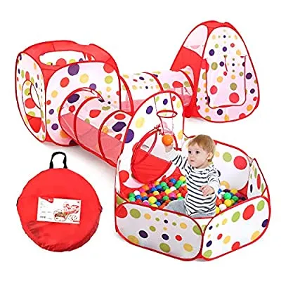 50% off - Expired:&nbsp;Ball Pit Tunnels and Play Tent for Toddlers (Balls Not Included)
