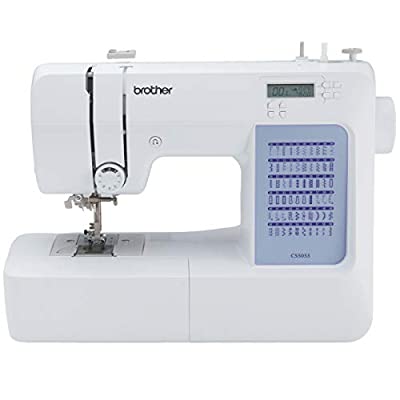 Brother CS5055 Computerized Sewing Machine, 60 Built-in Stitches, LCD Display, 7 Included Feet, White - $118.08 ($185.99)