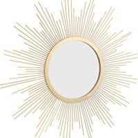 Stonebriar Sunburst Wall mirror, 24 Inch, Gold