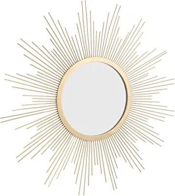 Stonebriar Sunburst Wall mirror, 24 Inch, Gold
