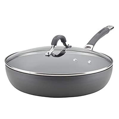 Circulon Radiance Deep Hard Anodized Nonstick Frying Pan with Lid – 12 Inch, Gray - $29.93 ($99.99)