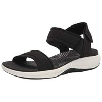 Clarks Women’s Mira Sea Sandal – Black Textile