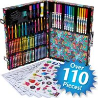 110 Pcs – Crayola Trolls World Tour Inspiration Art Case for Kids