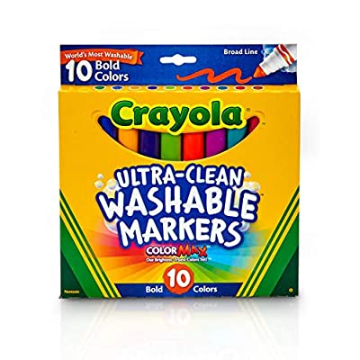 Crayola Ultraclean Broadline Bold Markers (10 Count) - $2.49 ($16.20)