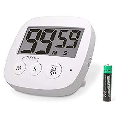 Expired:&nbsp;Digital Timer for Kids – Kitchen Timers for Cooking – 3″ Large Size HD Display – AAA Battery Included
