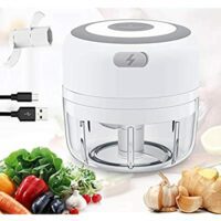 Expired: Electric Mini Food Processor, Garlic Chopper White 100ML