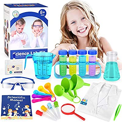 Expired: Elover Kids Science Experiments Kit with Lab Coat Scientist Costume Dress Up Pretend Play