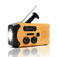 Expired: Emergency Portable Solar Hand Crank Weather Radio, Power Pack, LED Flashlight & Reading Lamp