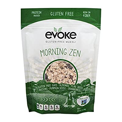 Evoke Morning Zen Gluten-Free Muesli Cereal, 12 ounce – Low Sugar, Overnight Oats - $2.16 ($11.27)