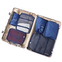 6 Set Packing Cubes For Travel, Luggage Organizers (Navy)