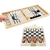 Expired: Fast Sling Puck Game Paced & International Chess, 2 in 1 Table