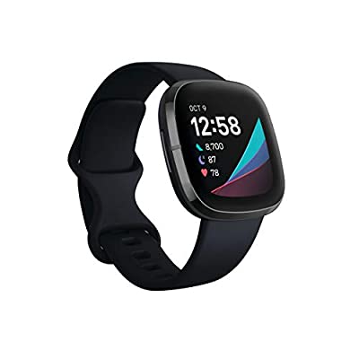Fitbit Sense Advanced Smartwatch, Carbon/ Graphite, One Size (S & L Bands Included) - $199.95 ($329.95)