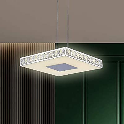 Expired: Galtlap Modern LED Chandelier 14” Flush Mount Ceiling Crystal Lighting 18W Square