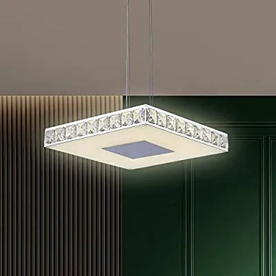 Expired:&nbsp;Galtlap Modern LED Chandelier 14” Flush Mount Ceiling Crystal Lighting 18W Square