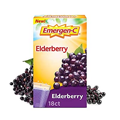 18 ct – Emergen-C Elderberry Fizzy Drink Mix, High Potency Vitamin C - $5.00 ($11.79)
