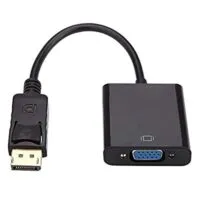 Expired:&nbsp;Gold Plated DisplayPort to VGA Adapter, Male to Female (Black)