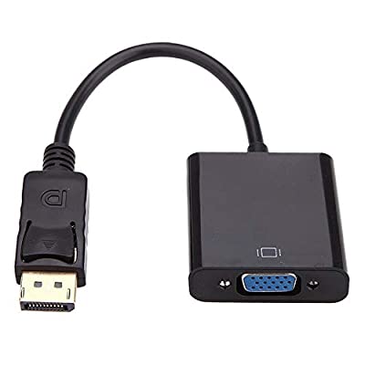 Expired: Gold Plated DisplayPort to VGA Adapter, Male to Female (Black)