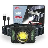 Expired: HAUSBELL LED Backpacking Headlamp Rechargeable with Red Light, 3 Modes Zoomable