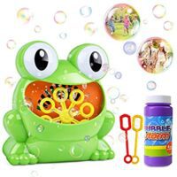 Expired: HOMOFY Bubble Machine 500 Bubbles per Minute with Bottle Durable Solution & 2 Hand Bubble Wands