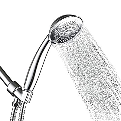 Expired: Hand Held Shower Head High Pressure 5 Spray Setting with 78 Inches Long Hose