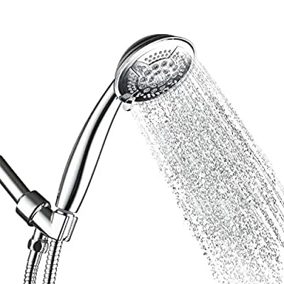 Expired:&nbsp;Hand Held Shower Head High Pressure 5 Spray Setting with 78 Inches Long Hose