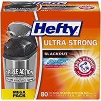 80 Ct – Hefty Ultra Strong Tall Kitchen Trash Bags, 13 Gallon